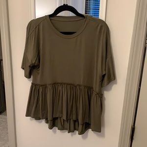Green flowy shirt